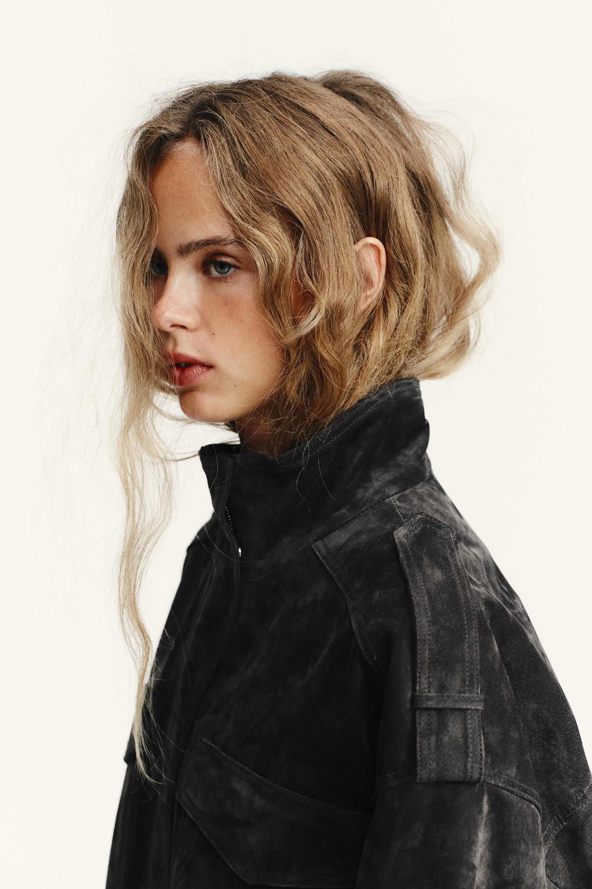 BLOUSON EN CUIR DAIM